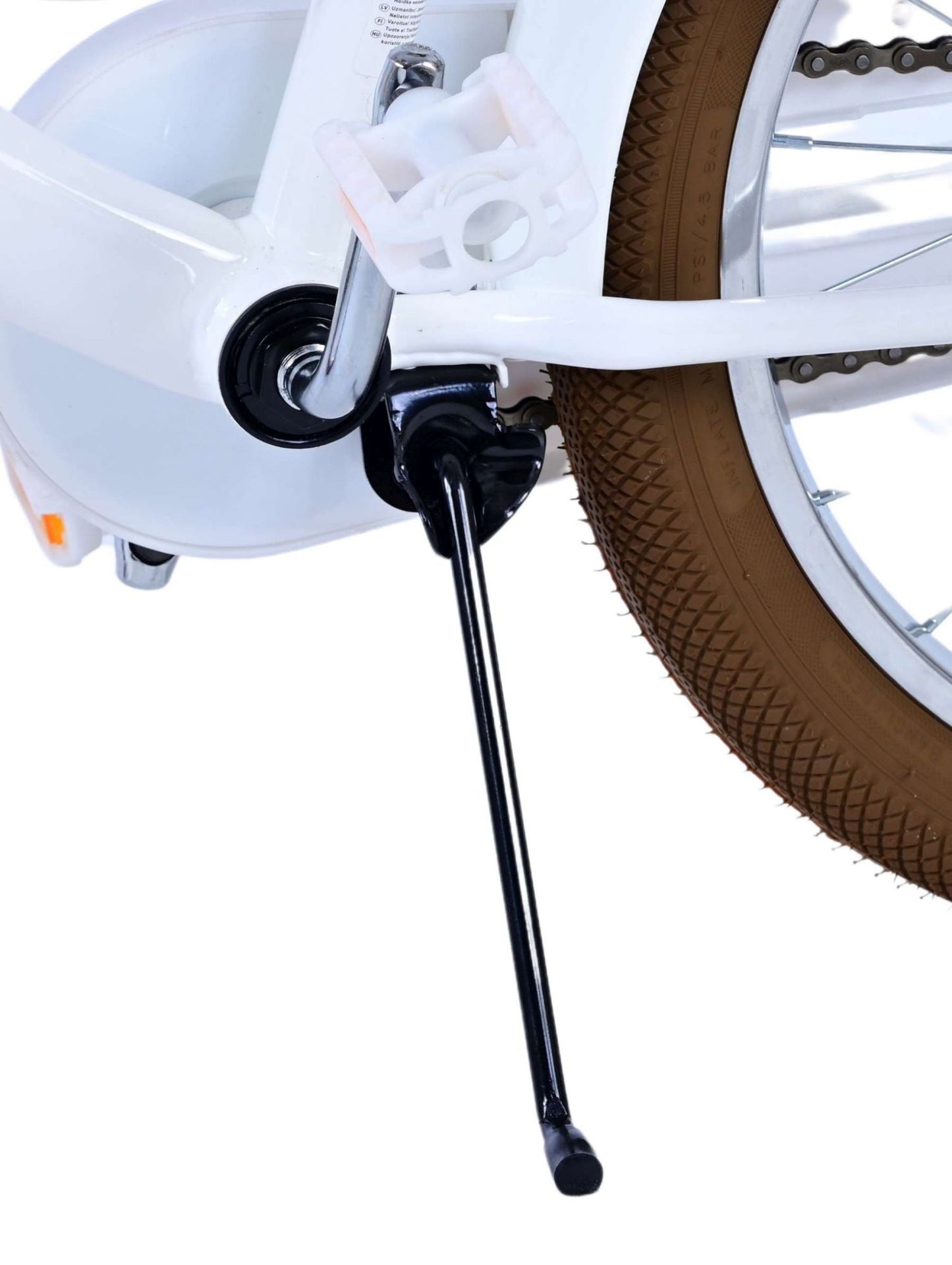 Volare Blossom Barncykel Två Handbromsar 18 tum, Vit - Lilla Cykelbutiken