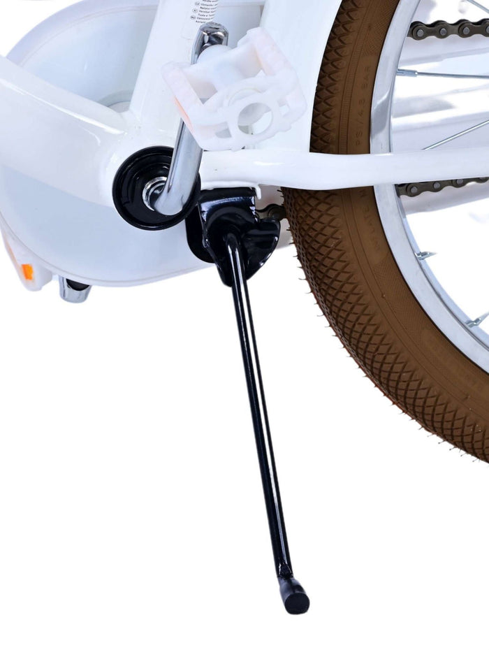 Volare Blossom Barncykel Två Handbromsar 18 tum, Vit - Lilla Cykelbutiken