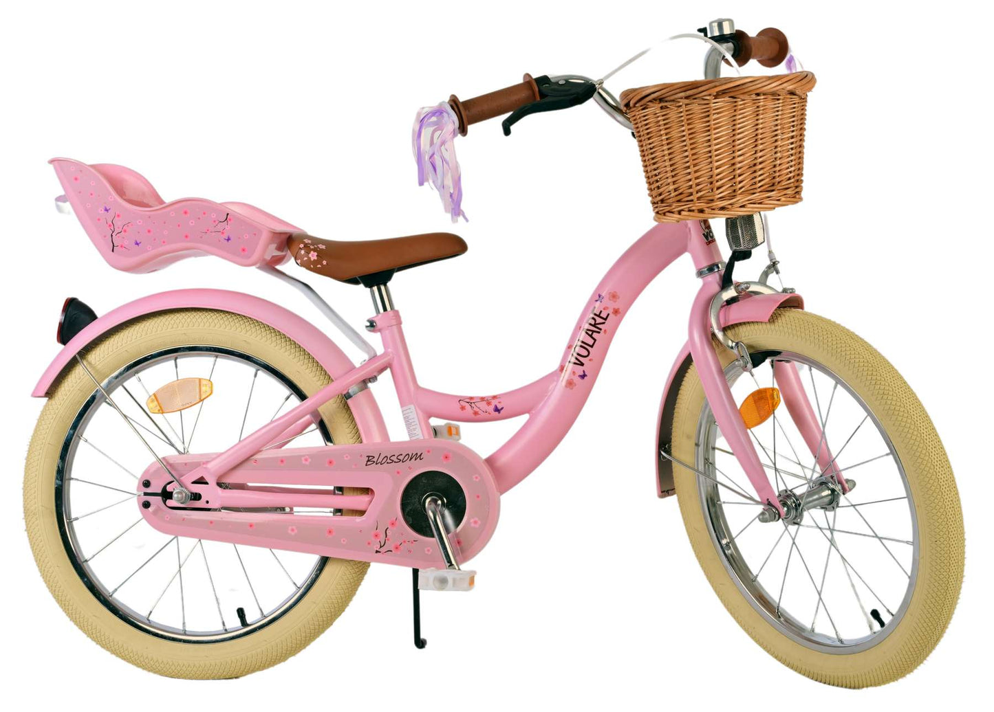 Volare Blossom Barncykel 18 tum, Rosa - Lilla Cykelbutiken