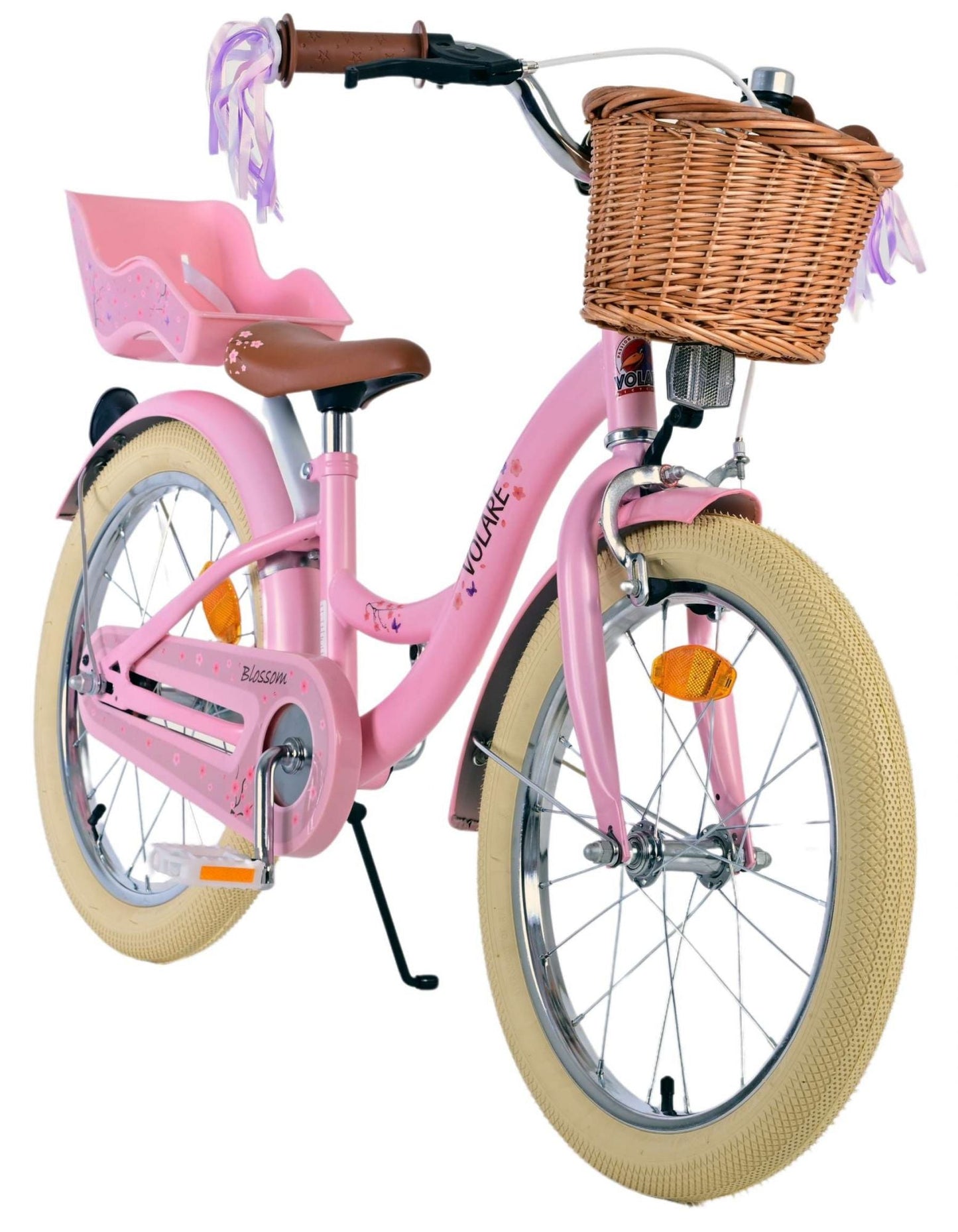 Volare Blossom Barncykel 18 tum, Rosa - Lilla Cykelbutiken