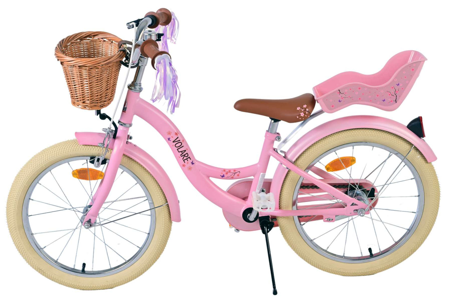 Volare Blossom Barncykel 18 tum, Rosa - Lilla Cykelbutiken