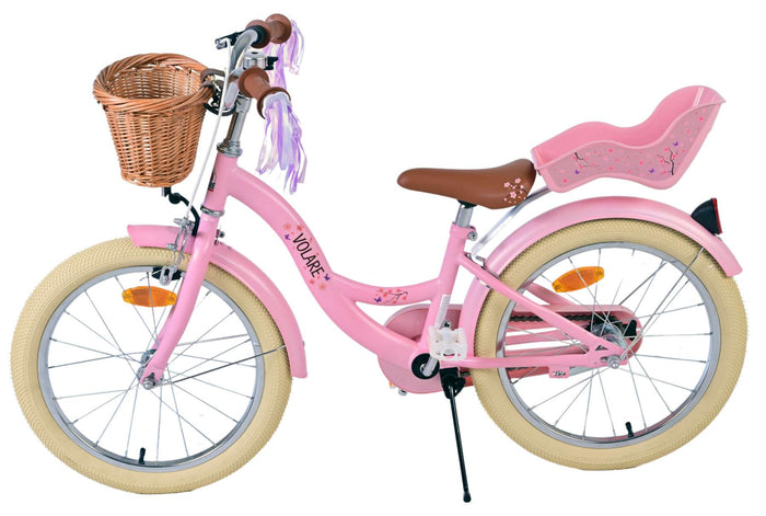 Volare Blossom Barncykel 18 tum, Rosa - Lilla Cykelbutiken