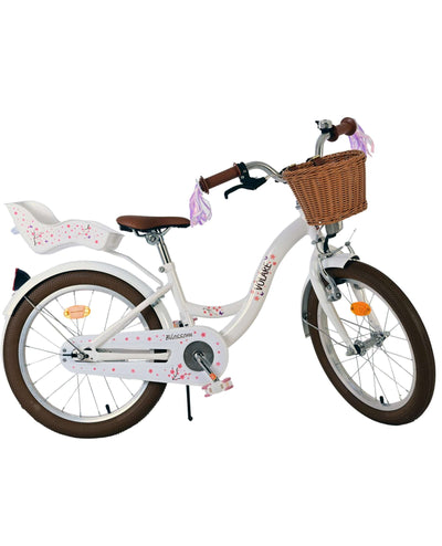 Volare Blossom 18 Tum Flickcykel, Vit - För barn 4-7 år