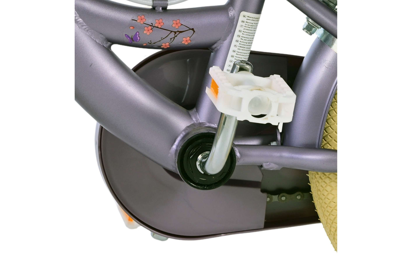 Volare Blossom 12 tum Lila Barncykel med Korg & Dockhållare – Dubbel Handbroms, För barn 3-4 år (Copy)