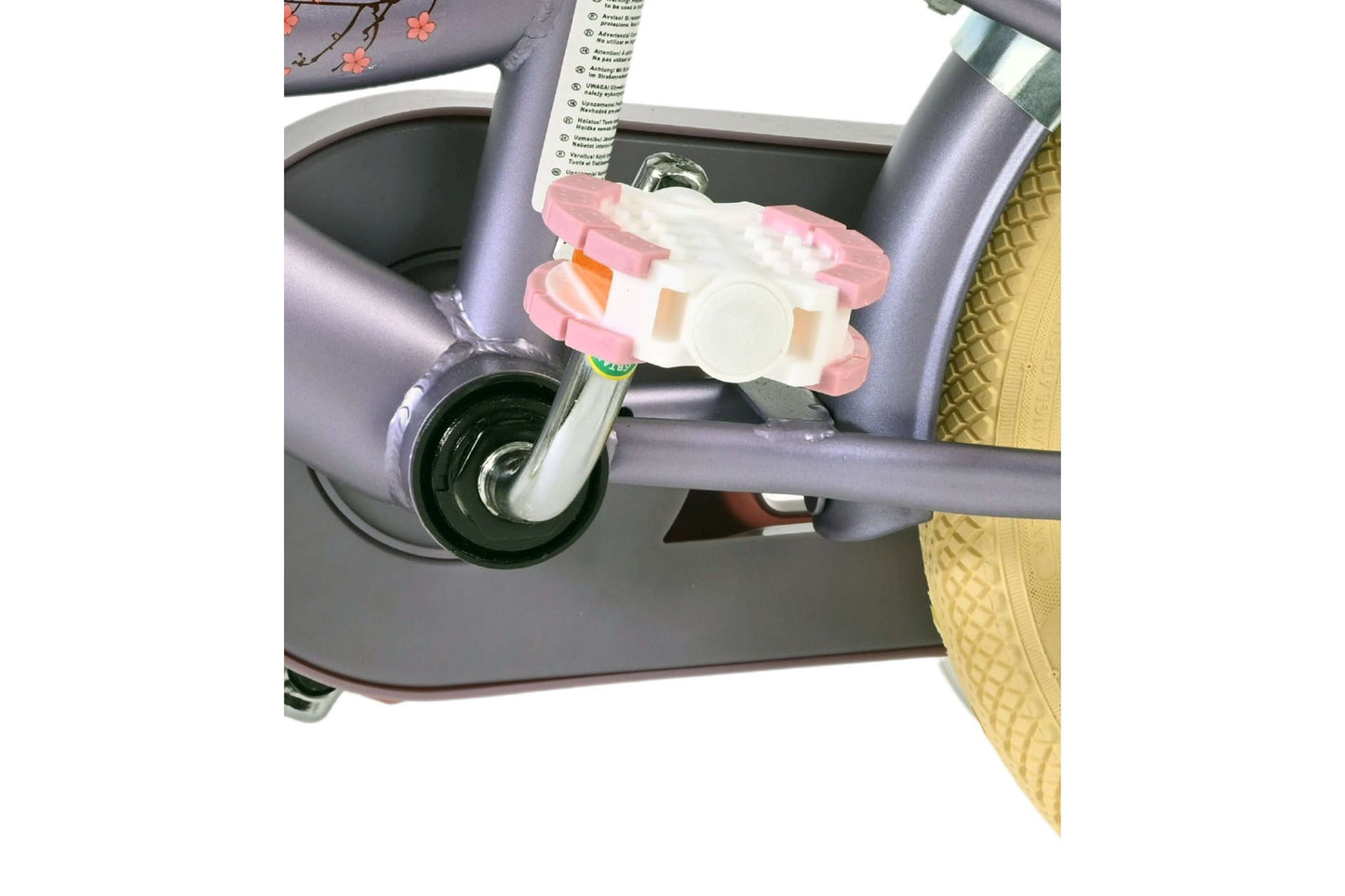 Volare Blossom 12 Tum Tjejcykel, Lila - För barn 3-4 år