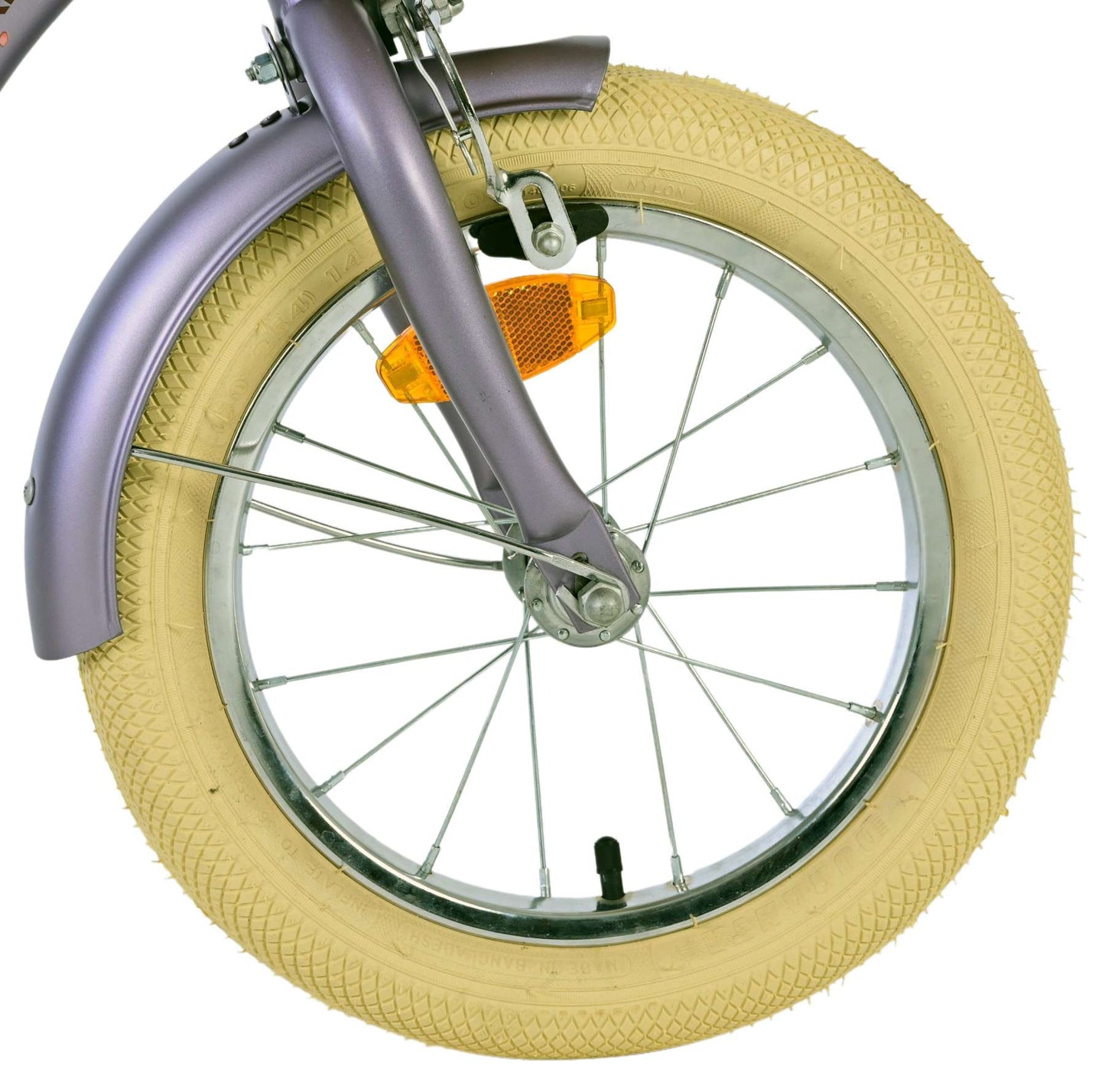 Volare Blossom Barncykel Två Handbromsar 14 tum, Lila - Lilla Cykelbutiken