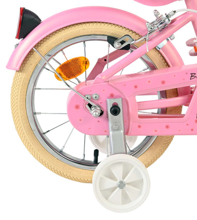 Volare Blossom Barncykel 14 tum, dubbla handbromsar, Rosa - För barn 5-5 år