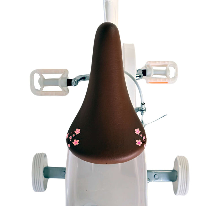 Volare Blossom Barncykel Två Handbromsar 14 tum, Vit - Lilla Cykelbutiken