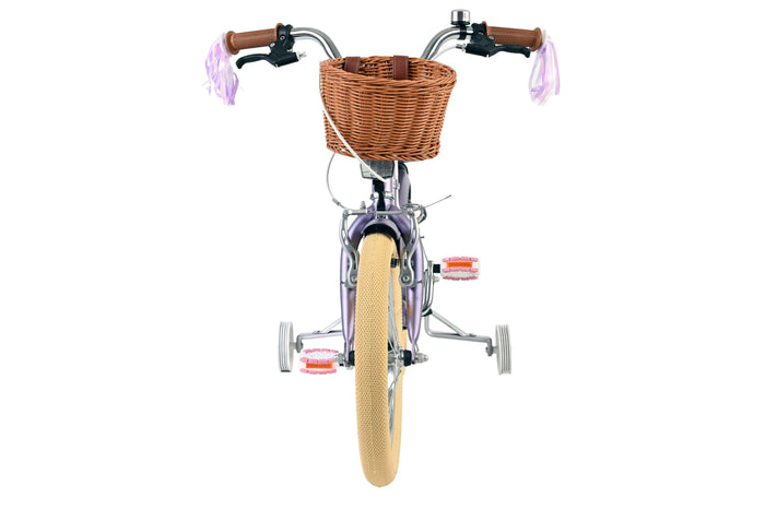 Volare Blossom 16 tum barncykel, Lila Två handbromsar - För barn 4-6 år