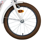 Volare Blossom Barncykel 18 tum, Vit - Lilla Cykelbutiken