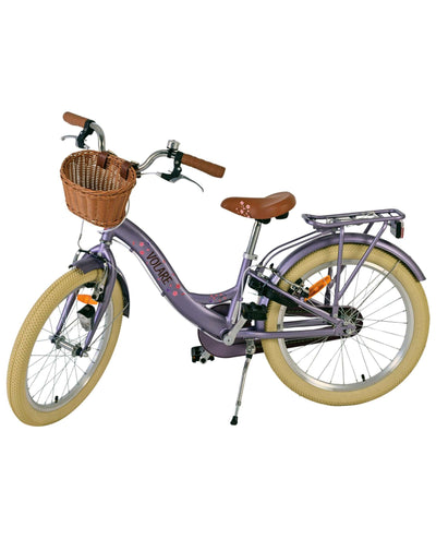 Volare Blossom 20 Tum Flickcykel Två Handbromsar, Lila - För barn 6-8 år