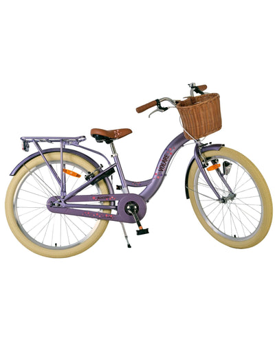 Volare Blossom Barncykel 24 tum, Lila Två handbromsar - För barn 8-10 år