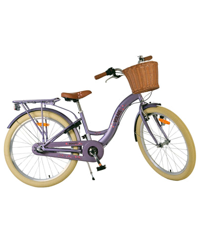Volare Blossom Barncykel 24 tum, Lila 3 växlar - För barn 8-10 år