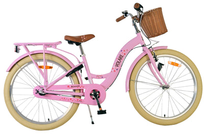 Volare Blossom Barncykel 24 tum, Rosa 3 växlar - Lilla Cykelbutiken