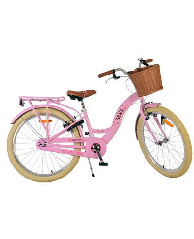 Volare Blossom Barncykel 24 tum, Rosa Två handbromsar - För barn 8-10 år