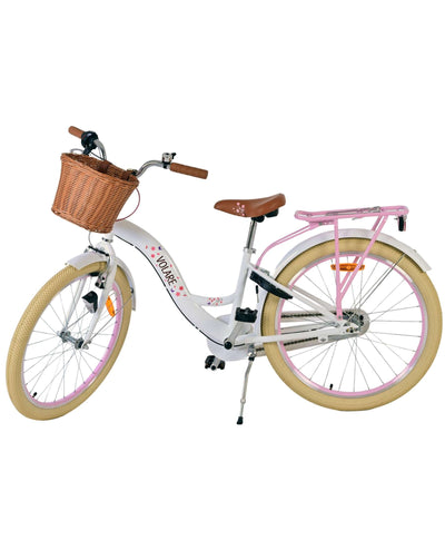 Volare Blossom 24 Tum Flickcykel 3 Växlar, Vit - För barn 8-10 år