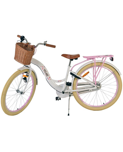Volare Blossom 26 Tum Flickcykel 3 Växlar, Vit - För barn 9+ år