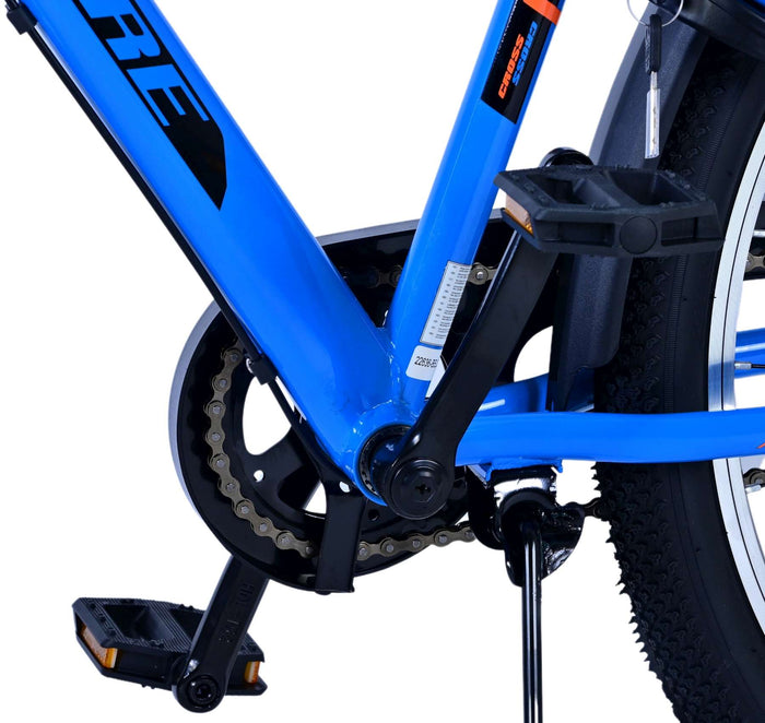 Volare Cross Barncykel 26 tum, Blå 3 Växlar - Lilla Cykelbutiken