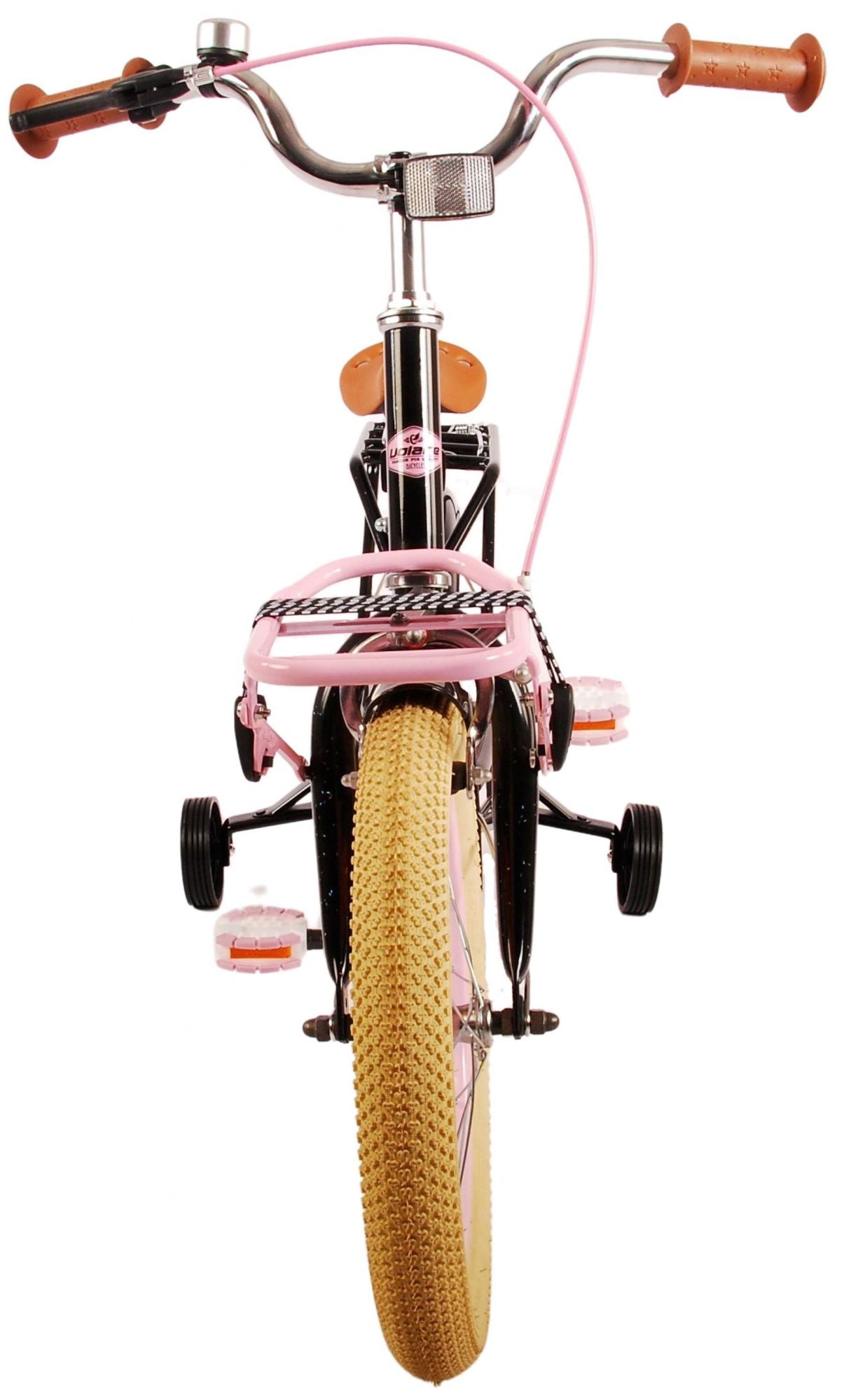 Volare Excellent Barncykel 16 tum, Svart - Lilla Cykelbutiken