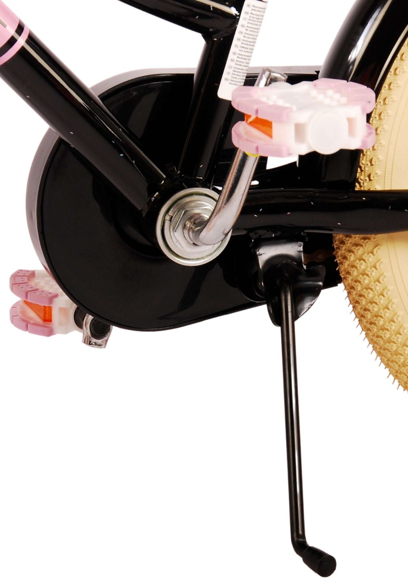 Volare Excellent Barncykel 16 tum, Svart - Lilla Cykelbutiken