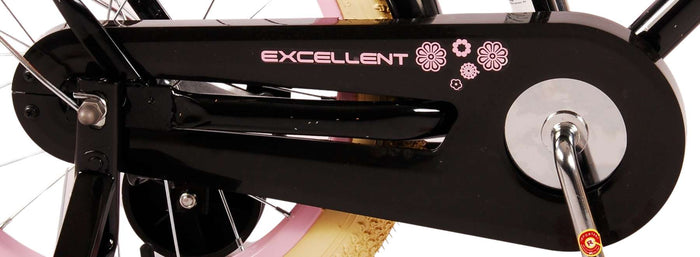 Volare Excellent Barncykel 16 tum, Svart - Lilla Cykelbutiken