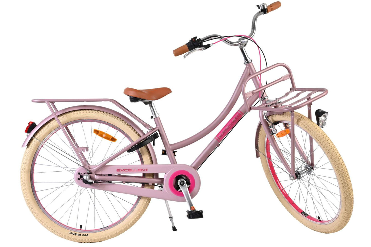 Volare Excellent 24 Tum Flickcykel, Matt Rosa med Shimano 3 Växlar - För barn 8-10 år