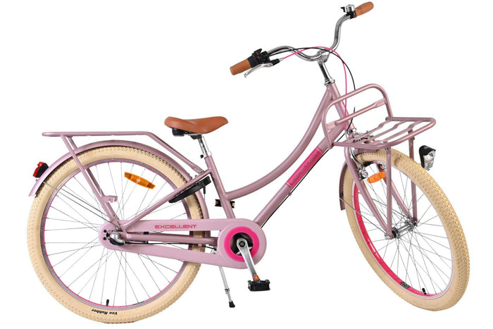 Volare Excellent 24 Tum Flickcykel, Matt Rosa med Shimano 3 Växlar - För barn 8-10 år