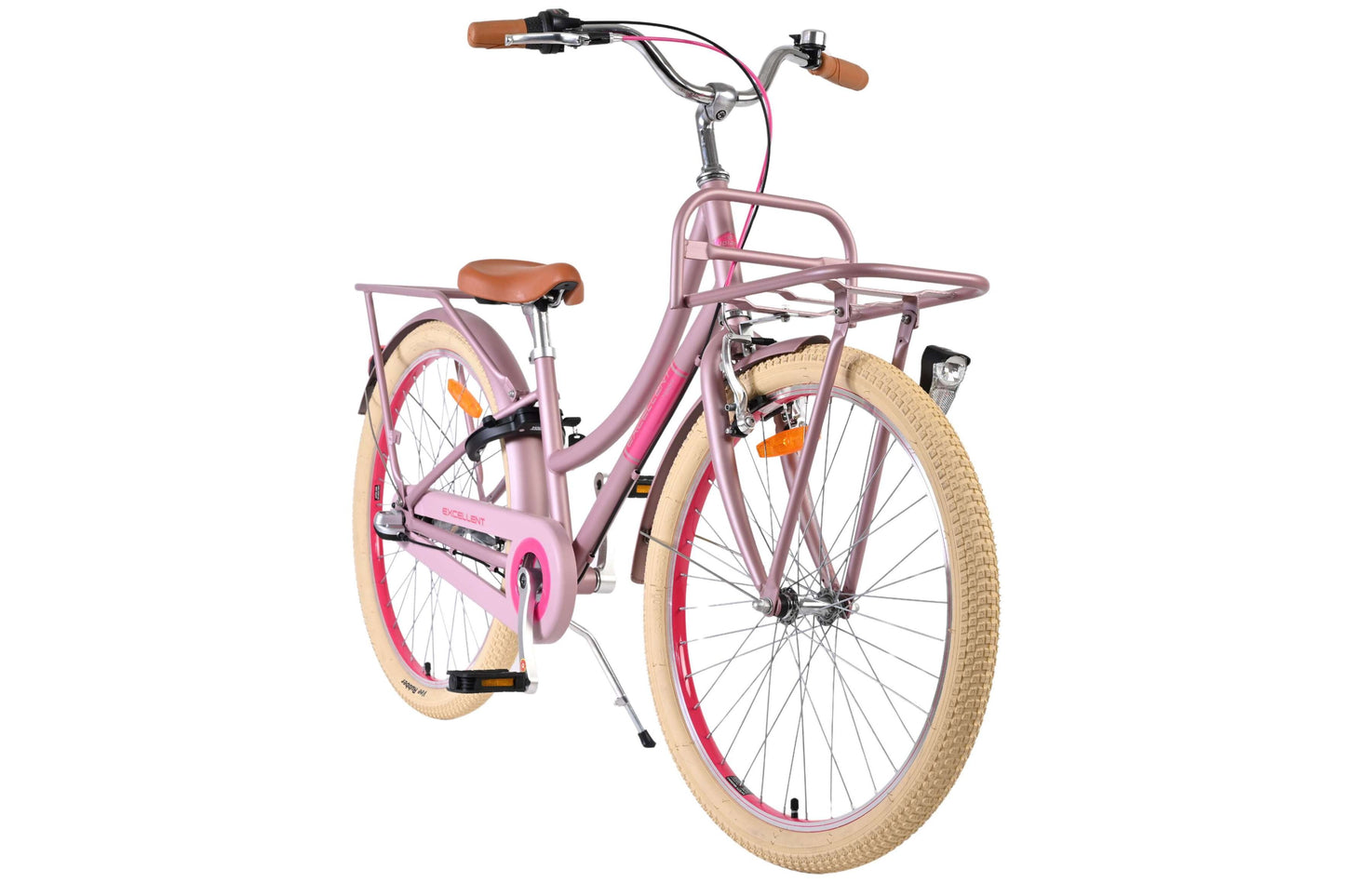 Volare Excellent 24 Tum Flickcykel, Matt Rosa med Shimano 3 Växlar - För barn 8-10 år