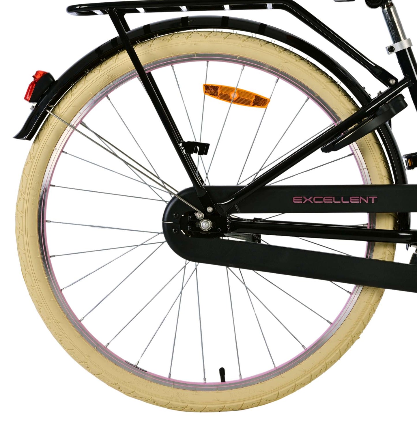 Volare Excellent Barncykel 26 tum, Svart - Lilla Cykelbutiken