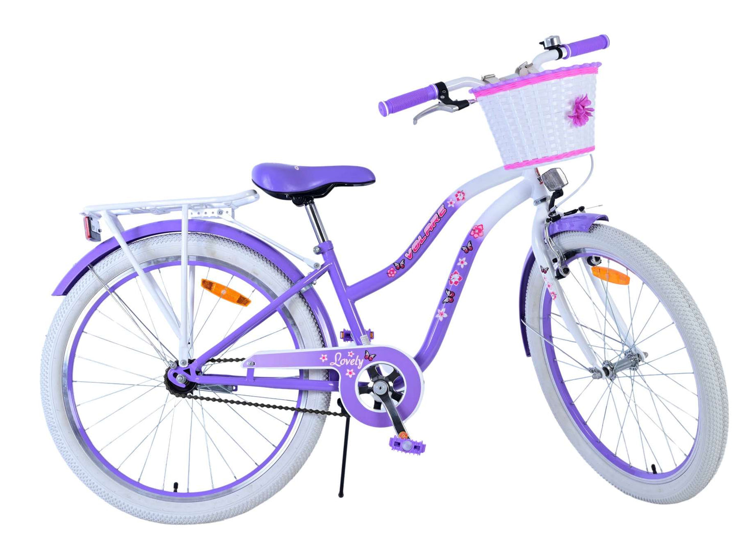 Volare Lovely Barncykel 24 tum, Lila - Lilla Cykelbutiken