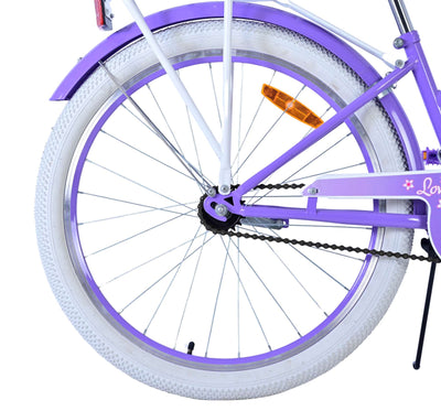 Volare Lovely Barncykel 24 tum, Lila - Lilla Cykelbutiken