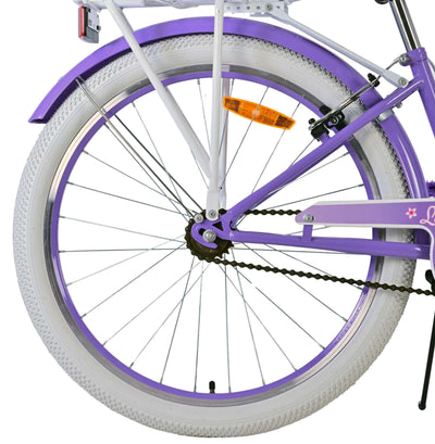 Volare Lovely Barncykel Två Handbromsar 24 tum, Lila - Lilla Cykelbutiken