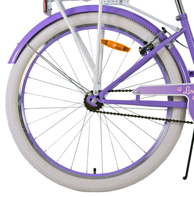 Volare Lovely Barncykel Två Handbromsar 26 tum, Lila - Lilla Cykelbutiken