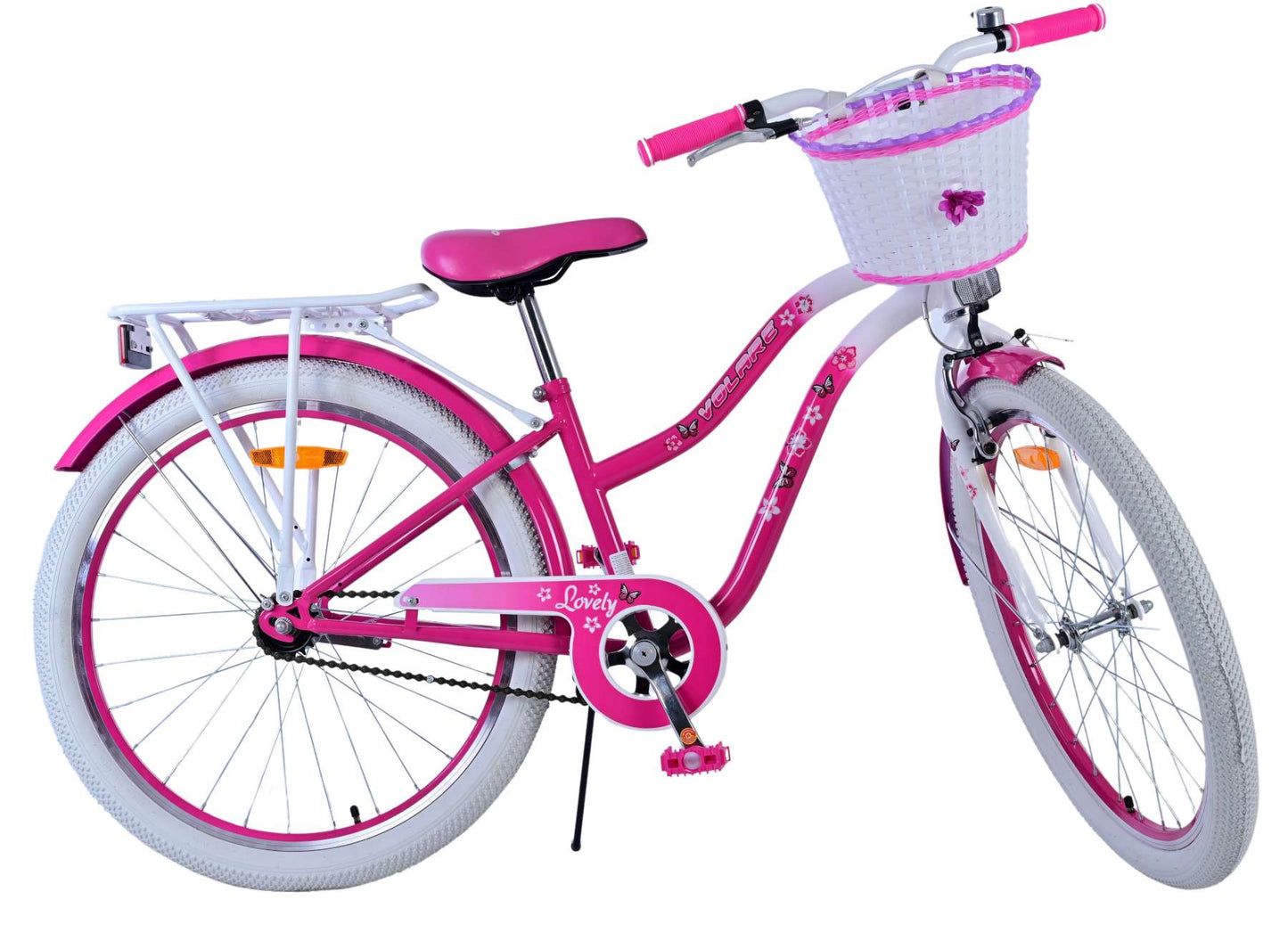 Volare Lovely Barncykel 24 tum, Rosa - Lilla Cykelbutiken