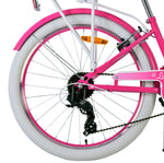 Volare Lovely Barncykel 24 tum, Rosa 7 Växlar - Lilla Cykelbutiken