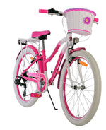 Volare Lovely Barncykel 24 tum, Rosa 7 Växlar - Lilla Cykelbutiken