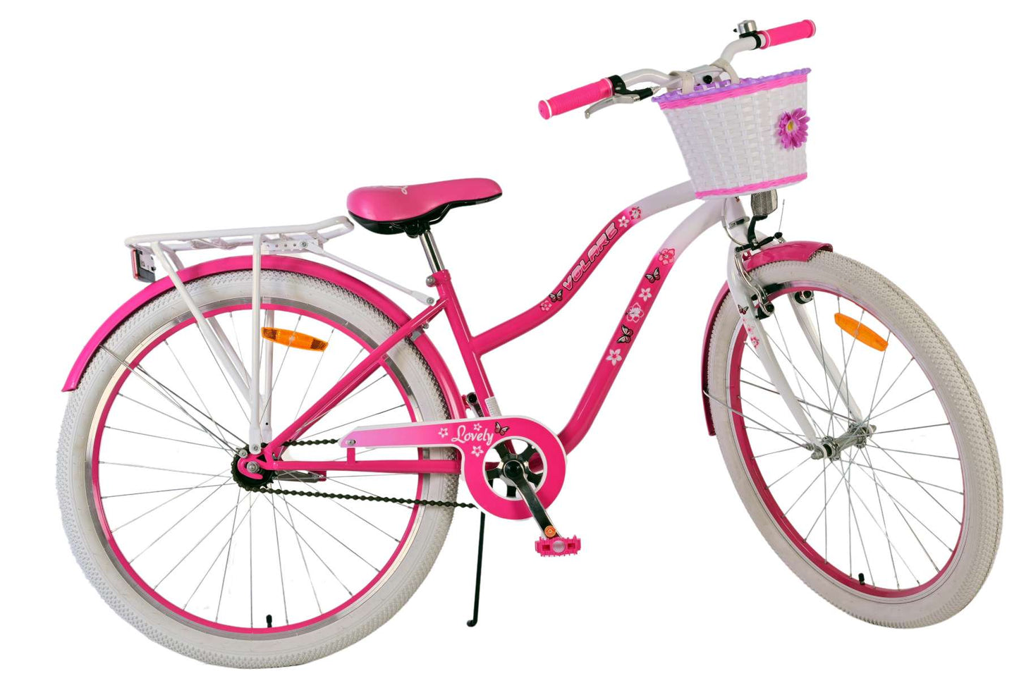 Volare Lovely Barncykel 26 tum, Rosa - Lilla Cykelbutiken