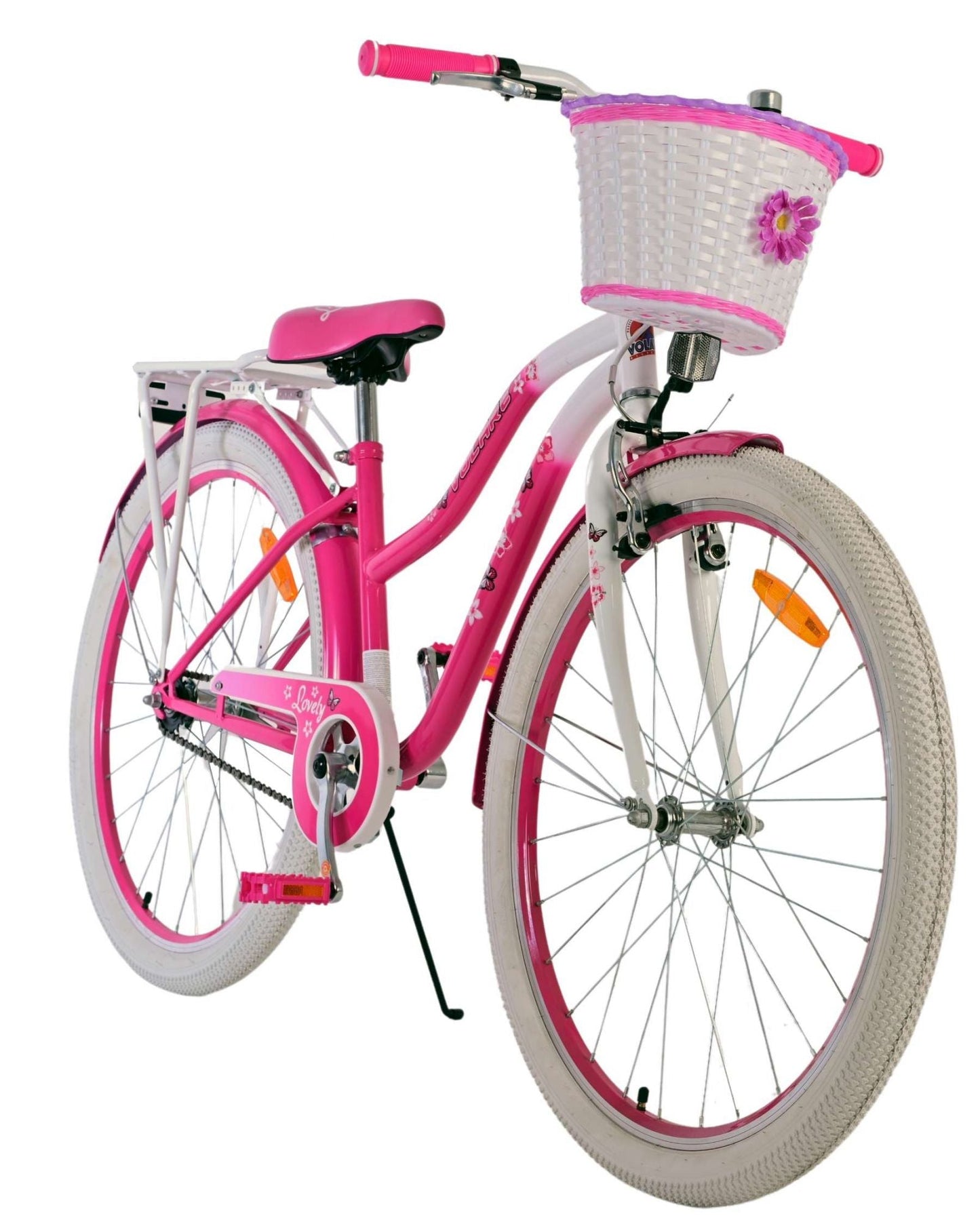 Volare Lovely Barncykel 26 tum, Rosa - Lilla Cykelbutiken