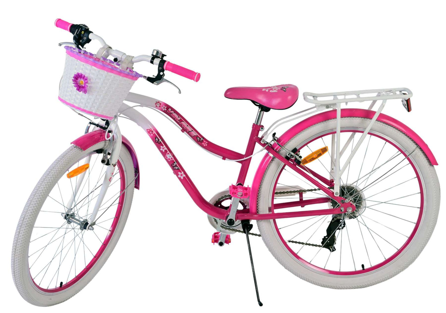 Volare Lovely Barncykel 26 tum, Rosa 7 Växlar - Lilla Cykelbutiken