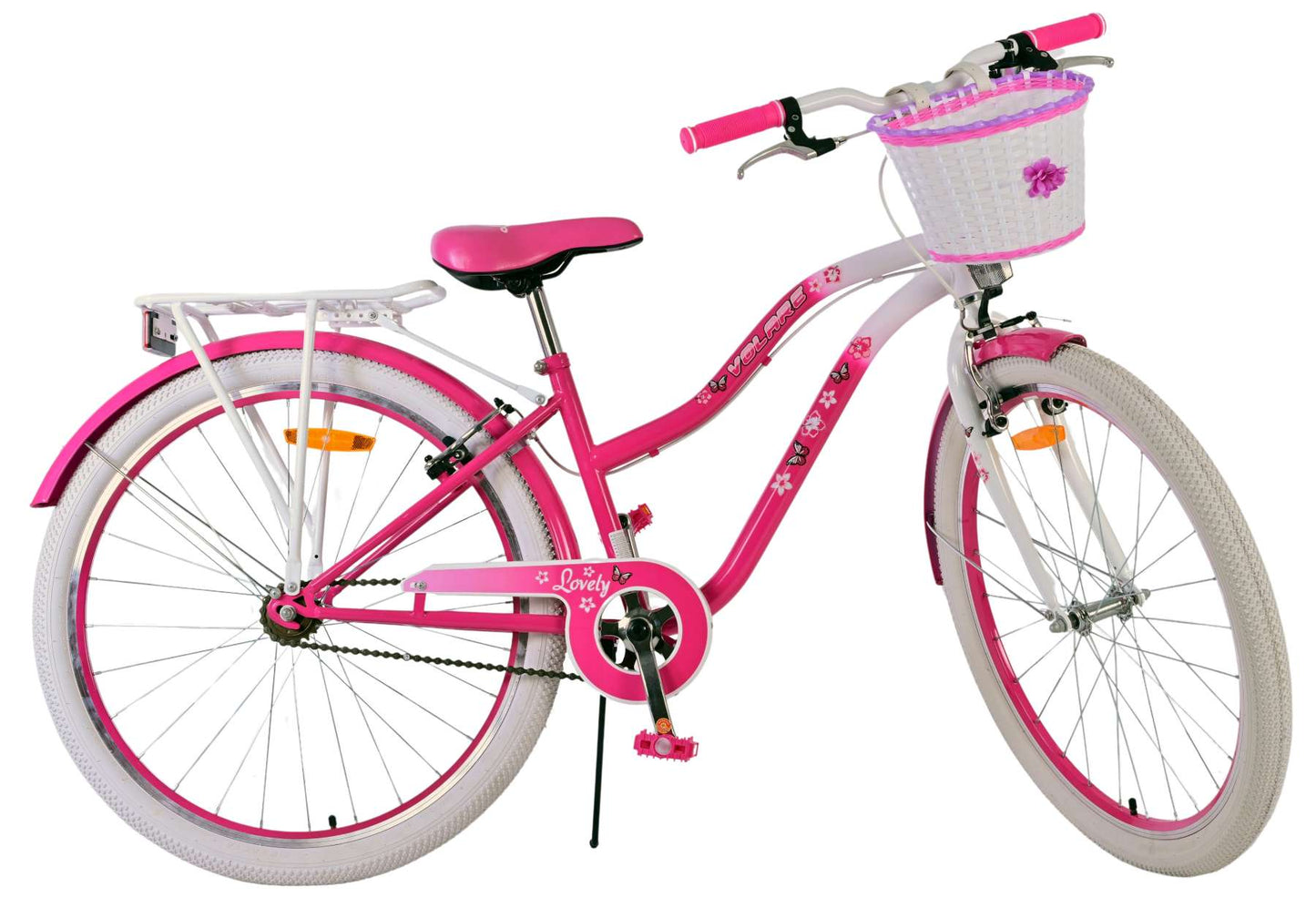 Volare Lovely Barncykel Två Handbromsar 26 tum, Rosa - Lilla Cykelbutiken