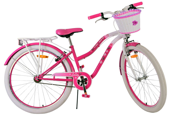 Volare Lovely Barncykel Två Handbromsar 26 tum, Rosa - Lilla Cykelbutiken