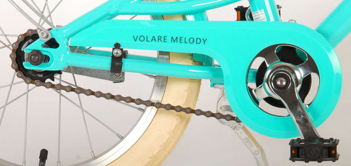 Volare Melody Barncykel 16 tum, Turkos - Lilla Cykelbutiken