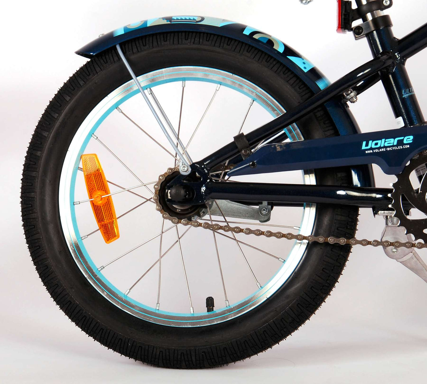 Volare Miracle Cruiser Barncykel 16 tum, Matt Blå - Lilla Cykelbutiken