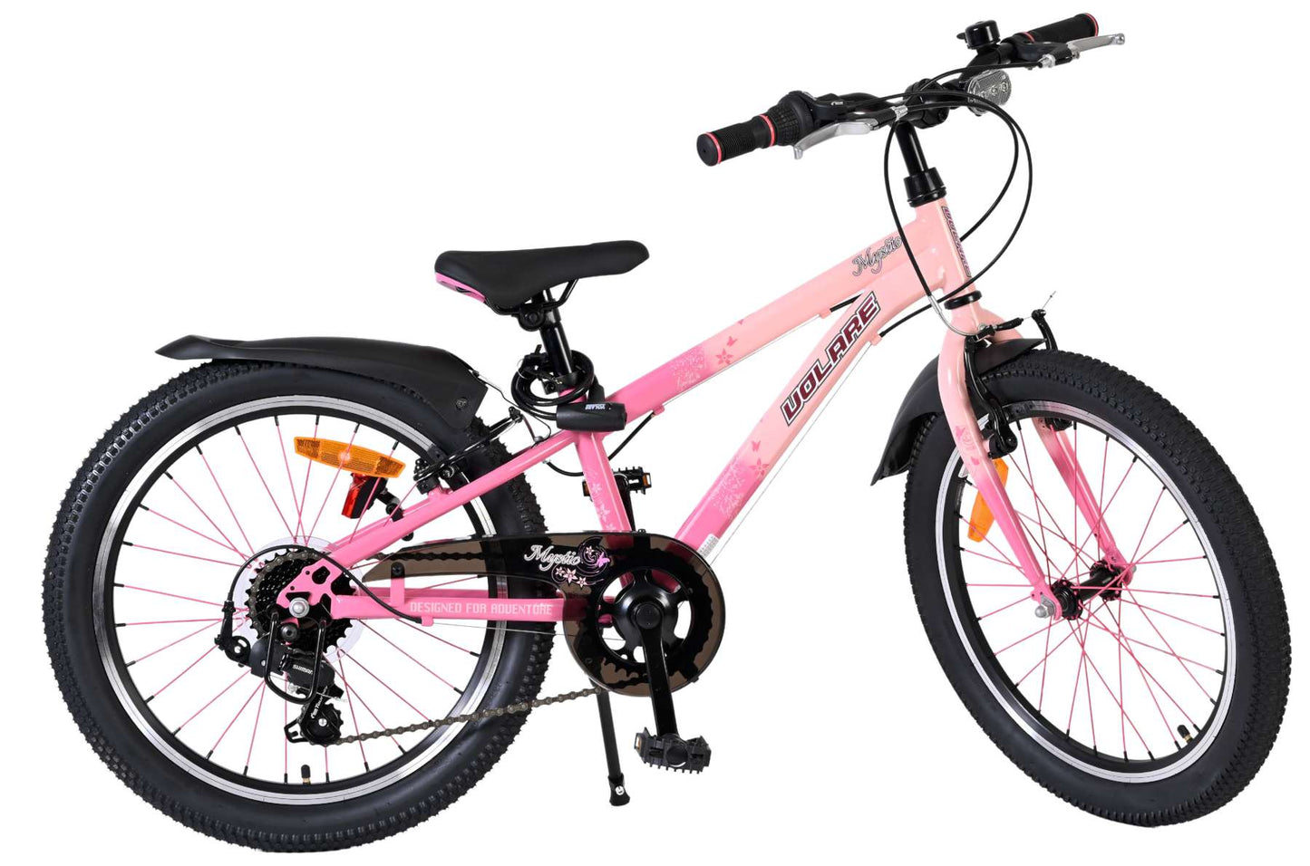 Volare Mystic Barncykel 20 tum, 7 växlar, dubbla handbromsar, Rosa - För barn 6-8 år