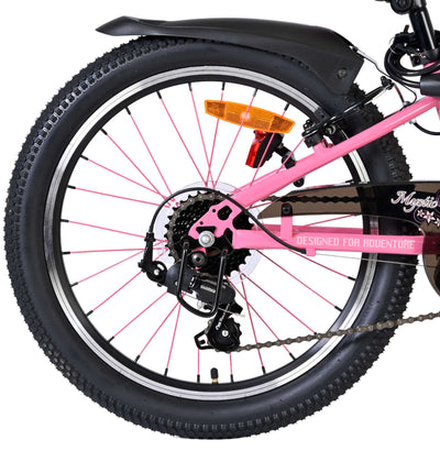 Volare Mystic Barncykel 20 tum, 7 växlar, dubbla handbromsar, Rosa - För barn 6-8 år