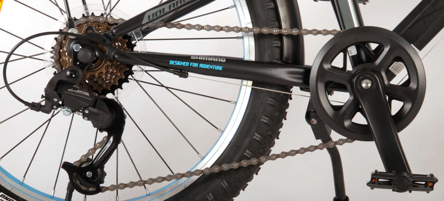 Volare Rocky Barncykel 20 tum, Svart Blå - Lilla Cykelbutiken