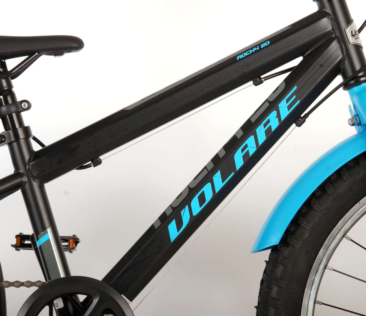 Volare Rocky Barncykel 20 tum, Svart Blå - Lilla Cykelbutiken