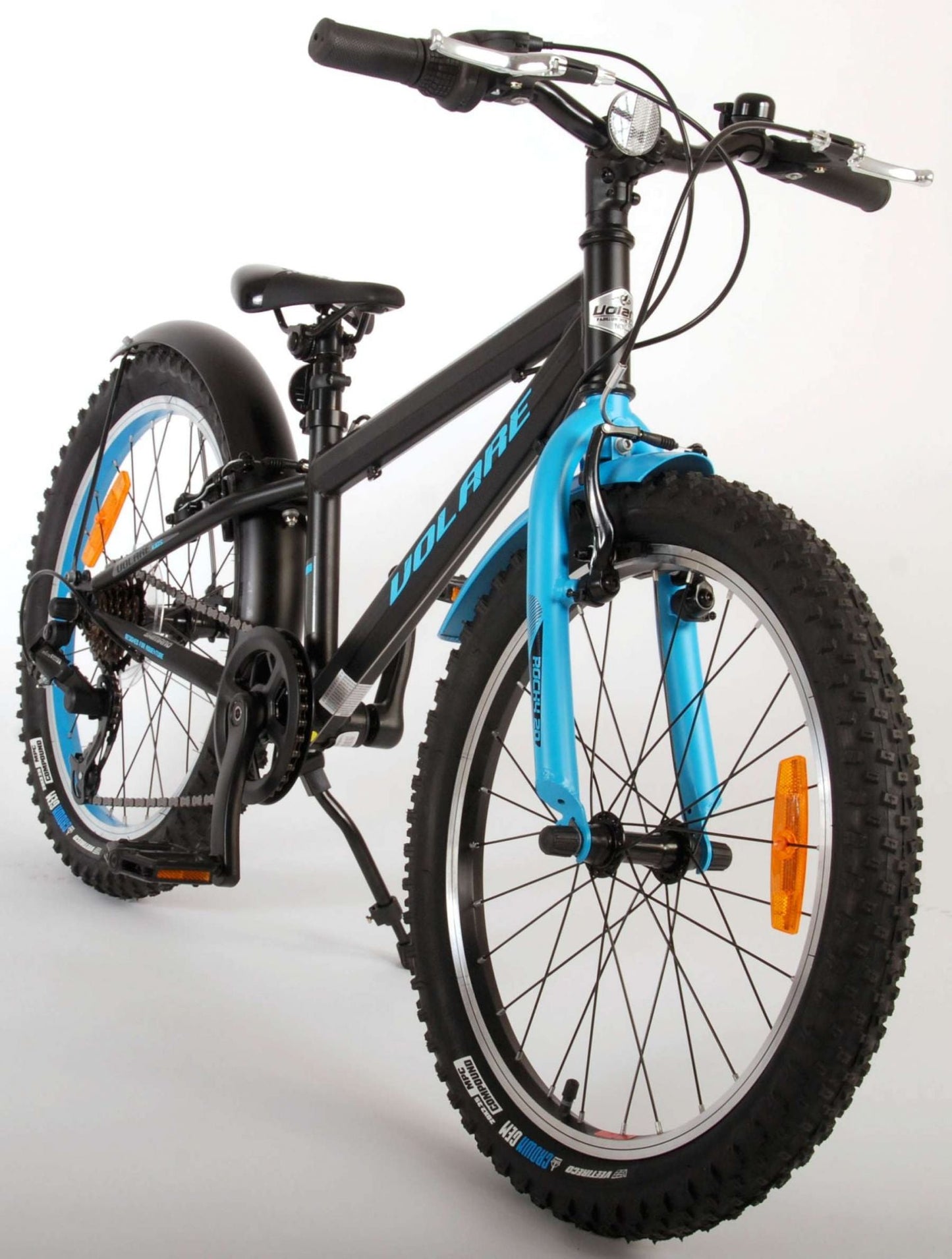 Volare Rocky Barncykel 20 tum, Svart Blå - Lilla Cykelbutiken