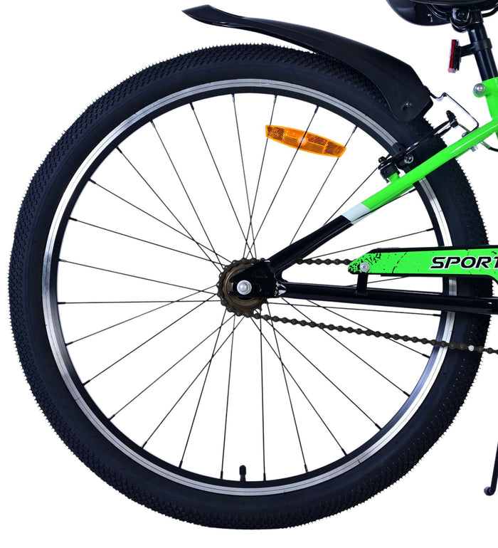 Volare Sportivo Barncykel 26 tum, Grön Två Handbromsar - Lilla Cykelbutiken