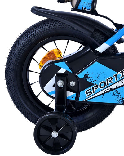 Volare Sportivo Barncykel 12 tum, Blå Svart - Lilla Cykelbutiken